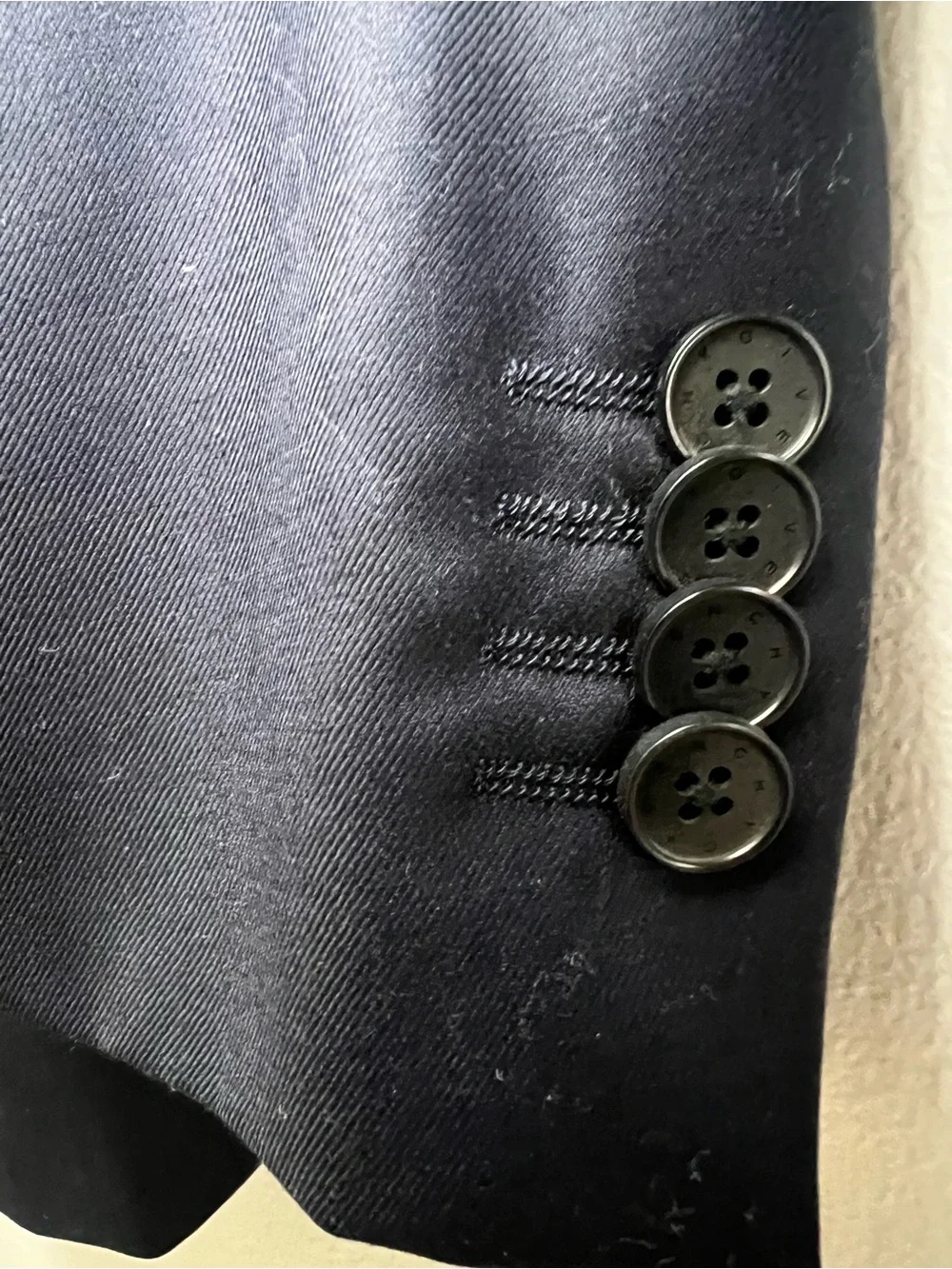 Givenchy Men Suit Wool Designer Blazer Blue Luxury Office Wear See Measurements